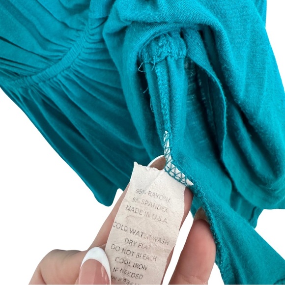 Storm Teal Women's Blouse - Picture 4 of 4